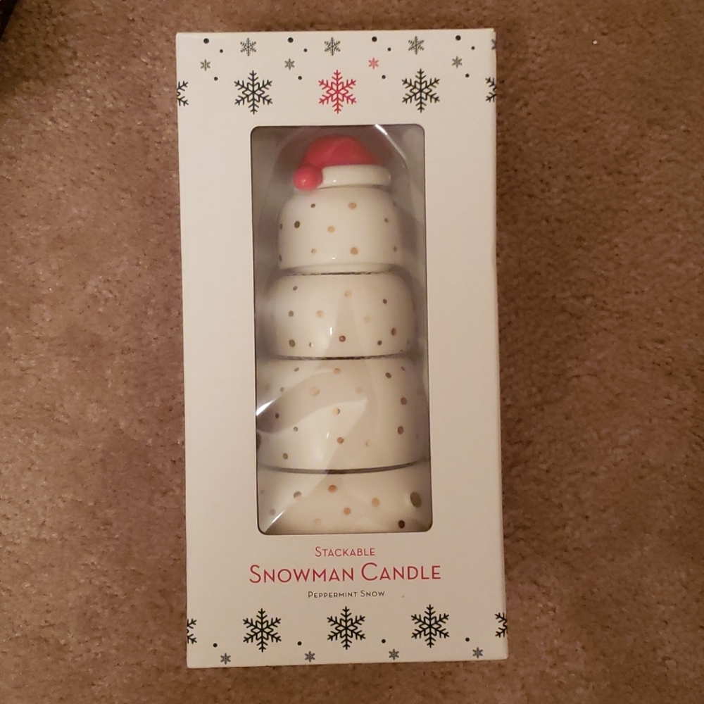 Huntington Home Stackable Snowman Candle